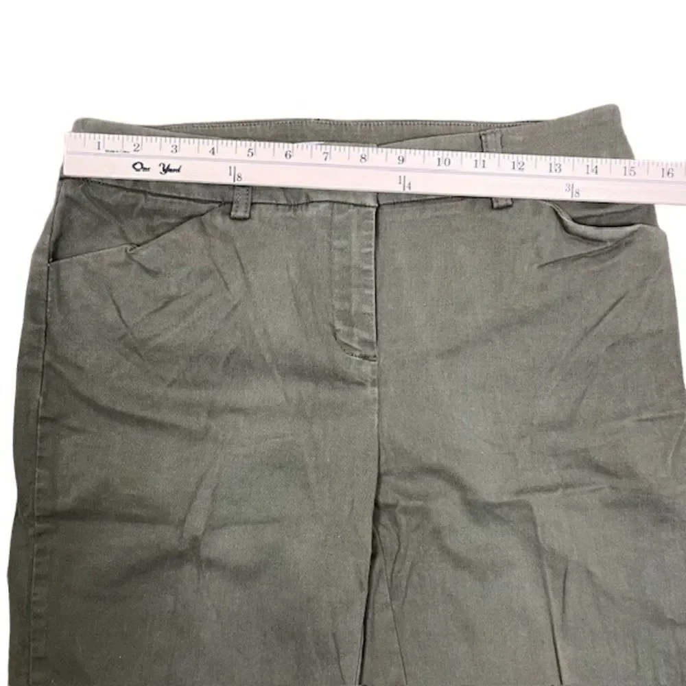 Jones New York Sport Women's Stretch Olive Trouser Shorts Bermuda‎ Green Size 6